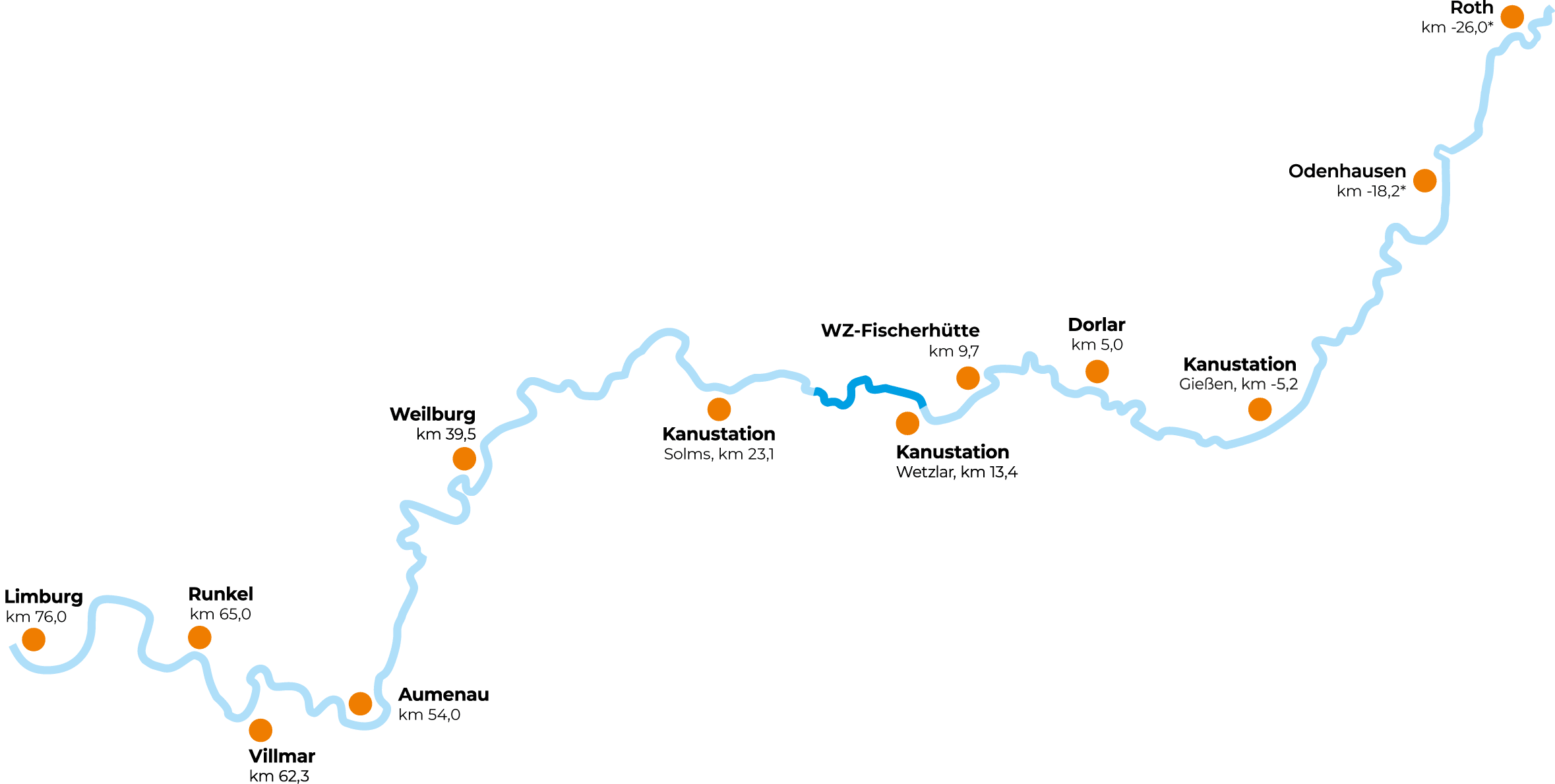 Lahnkarte Wetzlar - Oberbiel Lahnkarte Wetzlar - Oberbiel